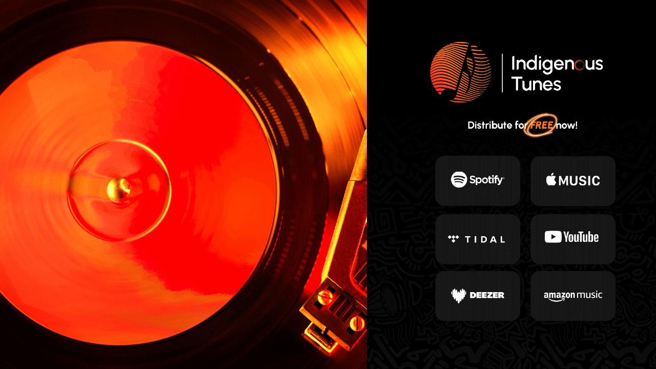 Close view of a turntable representing digital music distribution